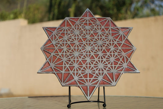 64 Star Tetrahedron - Geometric Wood Art - The Pour Hippy