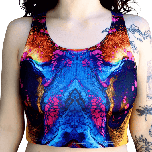 "A Galaxy Of Metal" Crop Top - Pour Hippy Drip - The Pour Hippy