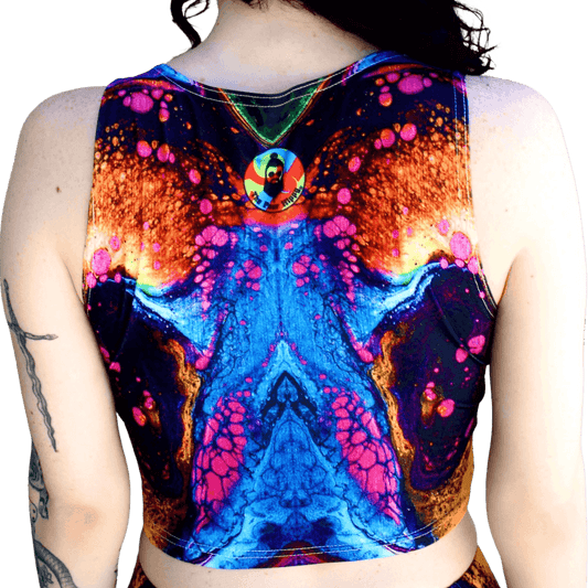 "A Galaxy Of Metal" Crop Top - Pour Hippy Drip - The Pour Hippy