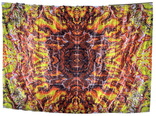 Blacklight Fluorescent Rorschach Tapestry - Tapestries - The Pour Hippy