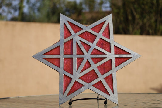 Silver Merkaba - Geometric Wood Art - The Pour Hippy